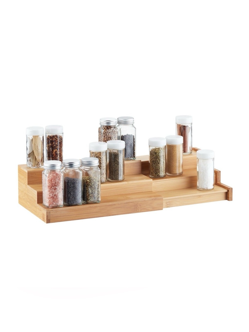 The Container Store Expandable Bamboo 3-Tier Spice Rack